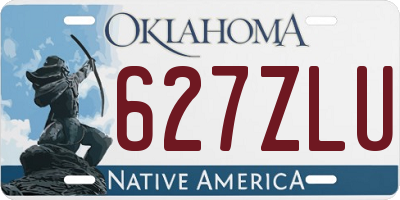 OK license plate 627ZLU