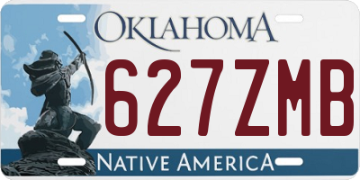 OK license plate 627ZMB