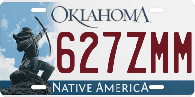 OK license plate 627ZMM