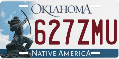 OK license plate 627ZMU