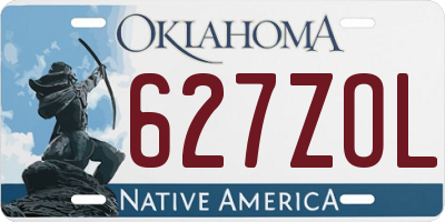 OK license plate 627ZOL