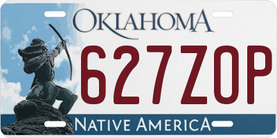 OK license plate 627ZOP