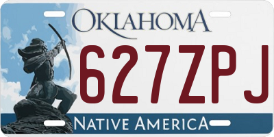 OK license plate 627ZPJ