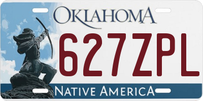 OK license plate 627ZPL