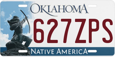 OK license plate 627ZPS