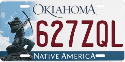 OK license plate 627ZQL