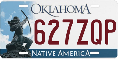 OK license plate 627ZQP