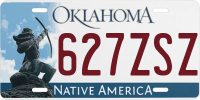 OK license plate 627ZSZ