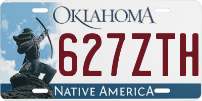 OK license plate 627ZTH