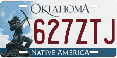 OK license plate 627ZTJ