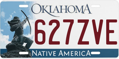 OK license plate 627ZVE