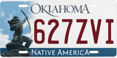OK license plate 627ZVI