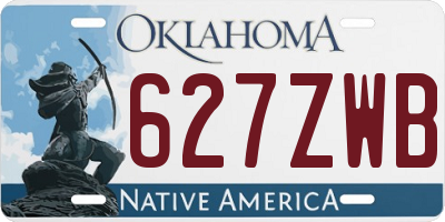 OK license plate 627ZWB