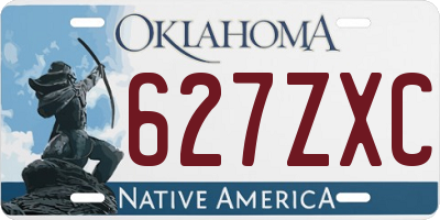 OK license plate 627ZXC