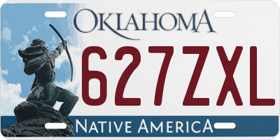 OK license plate 627ZXL