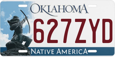 OK license plate 627ZYD