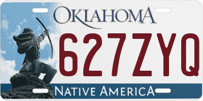 OK license plate 627ZYQ