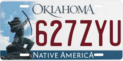 OK license plate 627ZYU