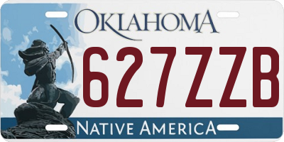 OK license plate 627ZZB