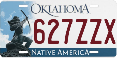 OK license plate 627ZZX