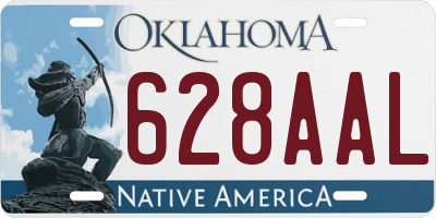 OK license plate 628AAL