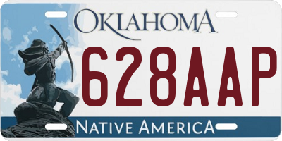 OK license plate 628AAP