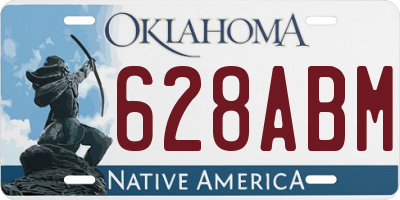 OK license plate 628ABM