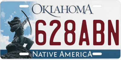 OK license plate 628ABN