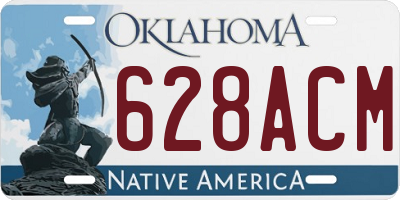 OK license plate 628ACM
