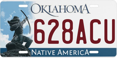 OK license plate 628ACU