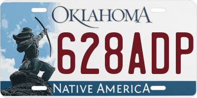 OK license plate 628ADP