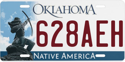 OK license plate 628AEH