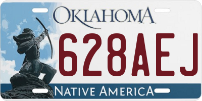 OK license plate 628AEJ