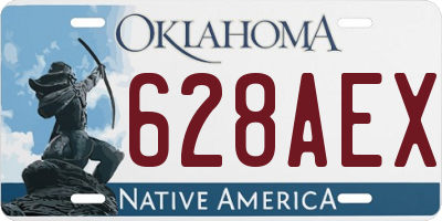 OK license plate 628AEX