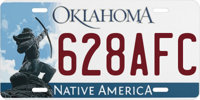 OK license plate 628AFC