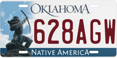 OK license plate 628AGW