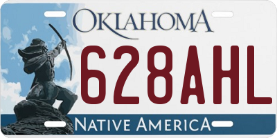 OK license plate 628AHL