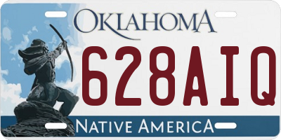 OK license plate 628AIQ