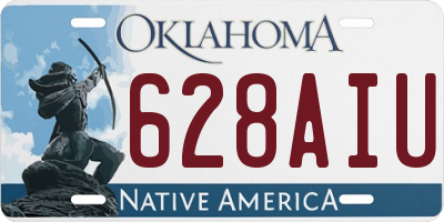 OK license plate 628AIU
