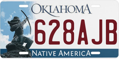 OK license plate 628AJB