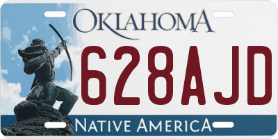 OK license plate 628AJD