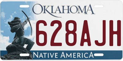 OK license plate 628AJH