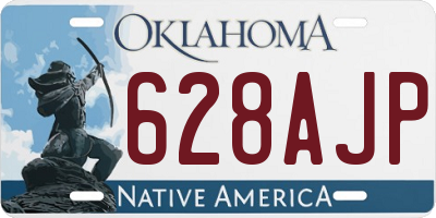 OK license plate 628AJP
