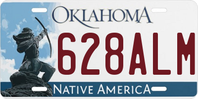 OK license plate 628ALM