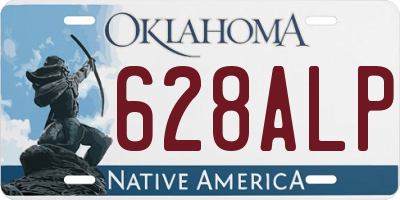OK license plate 628ALP