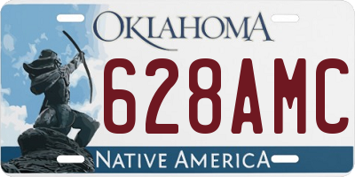 OK license plate 628AMC