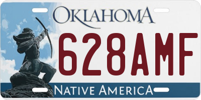 OK license plate 628AMF