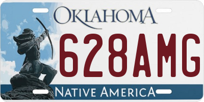 OK license plate 628AMG