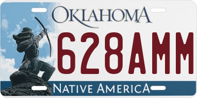 OK license plate 628AMM