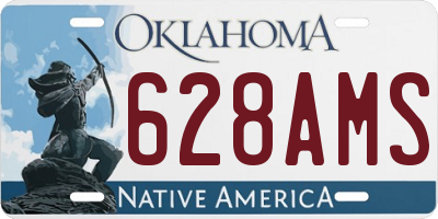 OK license plate 628AMS